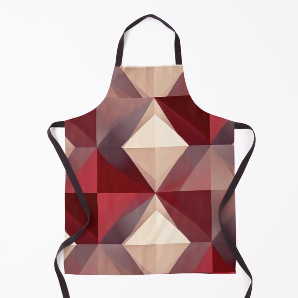 Item preview, Red Beige Geometric Triangle Pattern designed and sold by SassyArtistry.