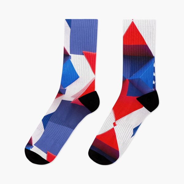Item preview, USA Red White Blue Geometric Pattern designed and sold by SassyArtistry.