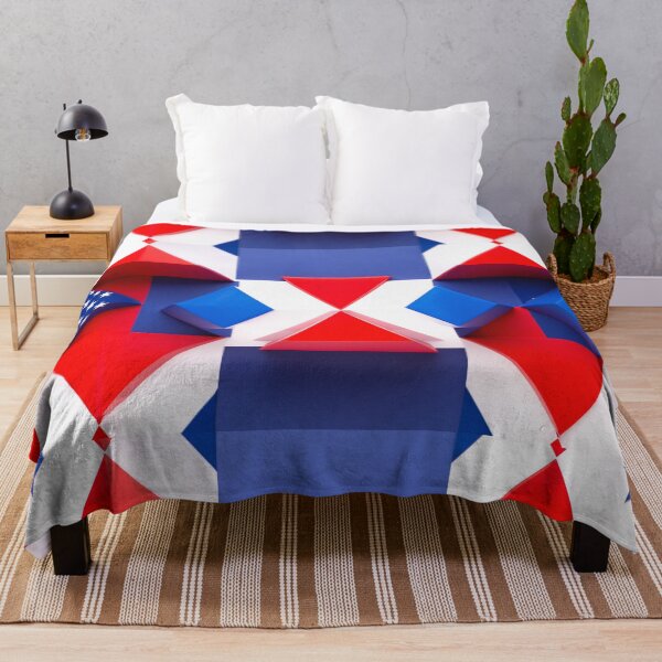 Item preview, USA Red White Blue Geometric Pattern designed and sold by SassyArtistry.