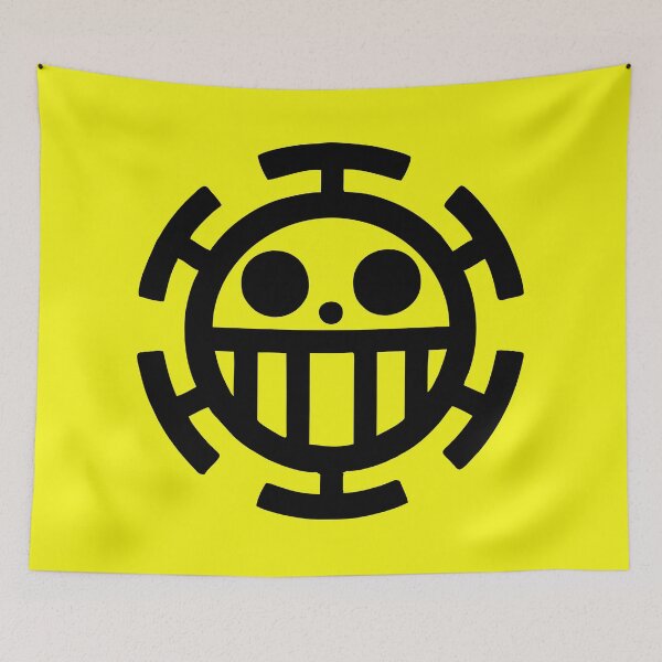 Item preview, Trafalgar D. Water Law pirates jolly roger flag designed and sold by jeriney.