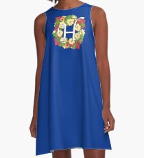 Vestido acampanado Diseño de flor personalizado - nombres que comienzan con H