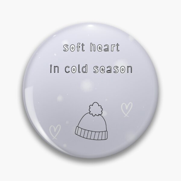 Item preview, Soft Heart in Cold Season — Pastel Winter Typography designed and sold by mintmono-studio.