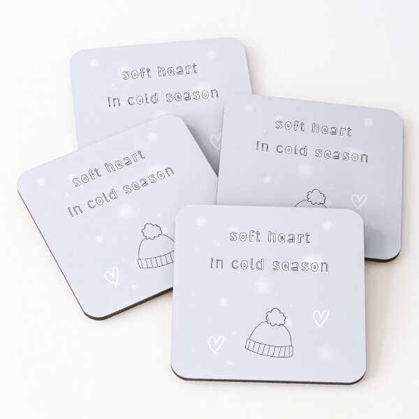 Item preview, Soft Heart in Cold Season — Pastel Winter Typography designed and sold by mintmono-studio.