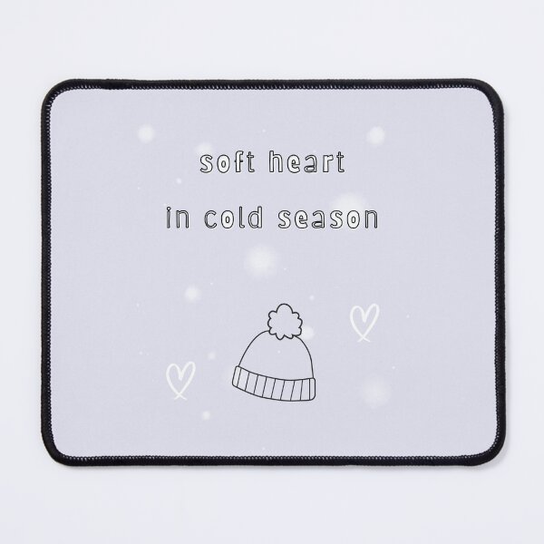 Item preview, Soft Heart in Cold Season — Pastel Winter Typography designed and sold by mintmono-studio.