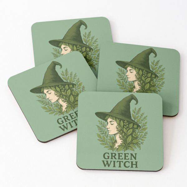 Item preview, Green Witch – Nature Witchcraft Illustration designed and sold by Miagolio.