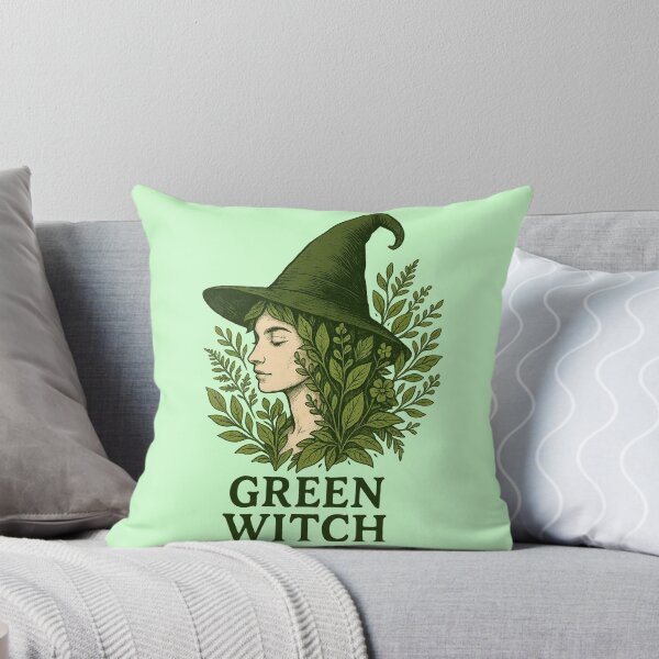 Item preview, Green Witch – Nature Witchcraft Illustration designed and sold by Miagolio.