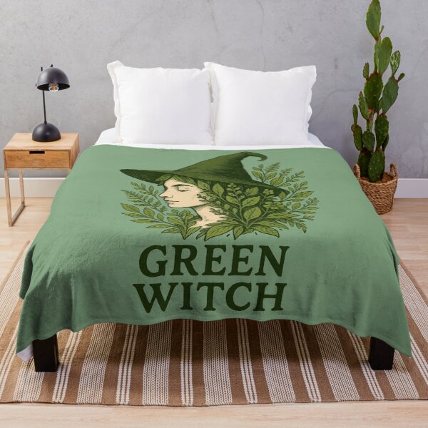 Item preview, Green Witch – Nature Witchcraft Illustration designed and sold by Miagolio.