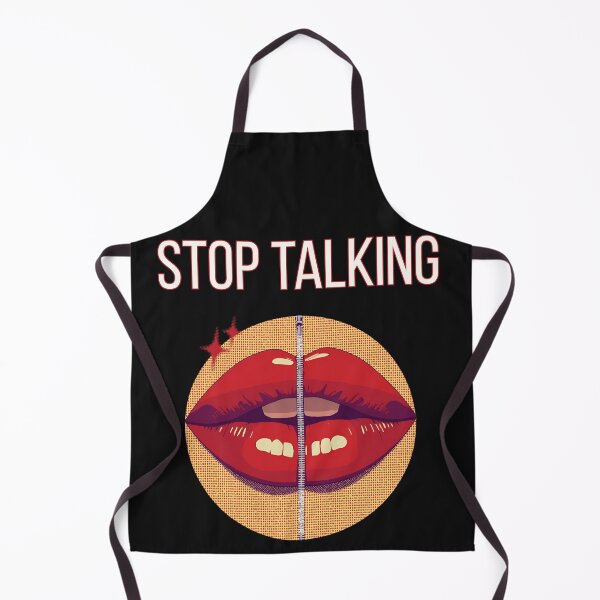 Item preview, STOP TALKING - Pop Art Zipped Lips Sarcasm designed and sold by KaBaRen.