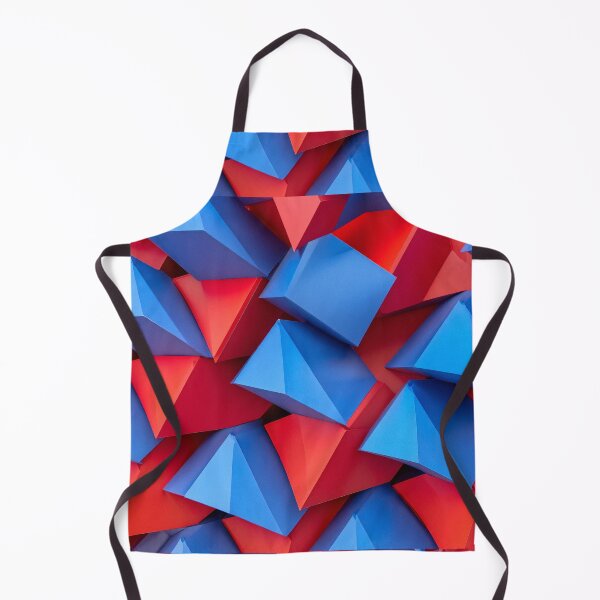Item preview, Red and Blue Geometric Cubes designed and sold by SassyArtistry.