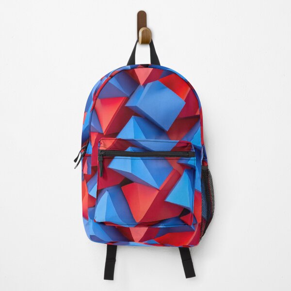 Item preview, Red and Blue Geometric Cubes designed and sold by SassyArtistry.