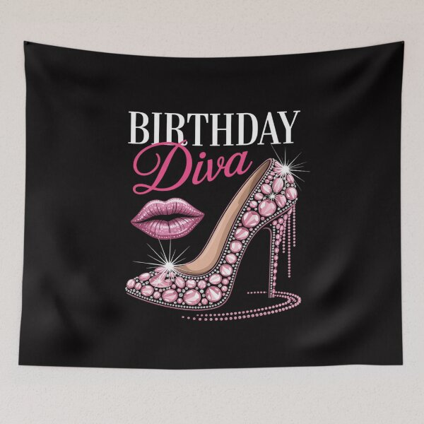 Item preview, Hot Pink Lips Gifts High Heel Afro Diva Birthday Melanin designed and sold by MuteElevent.