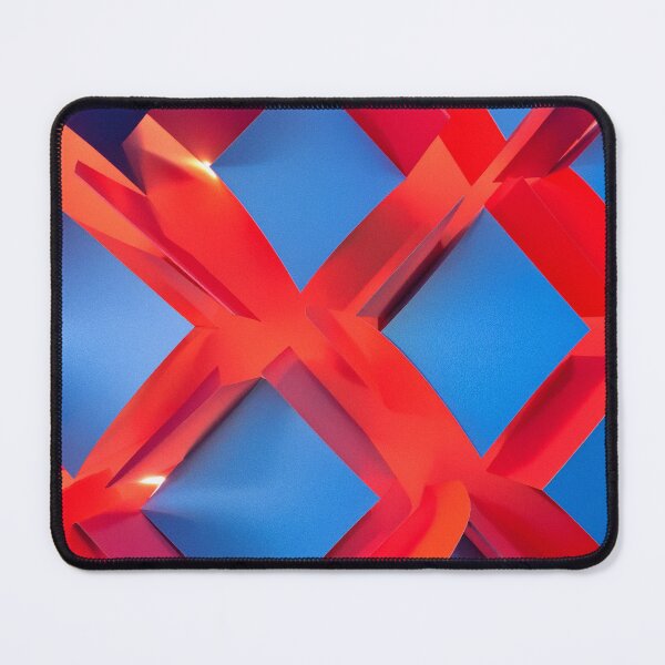 Item preview, Red Blue Interwoven Cubes designed and sold by SassyArtistry.