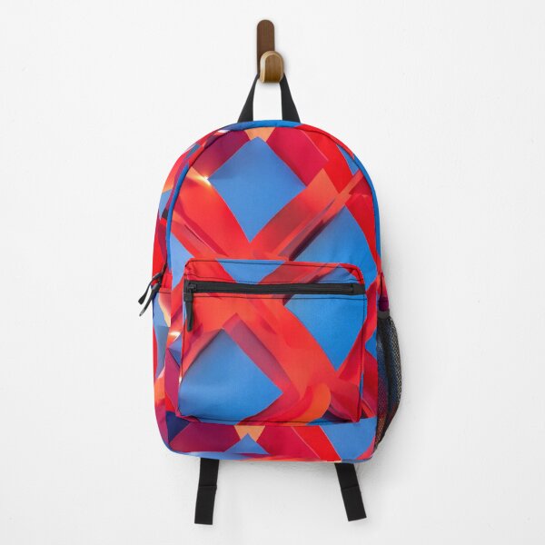 Item preview, Red Blue Interwoven Cubes designed and sold by SassyArtistry.