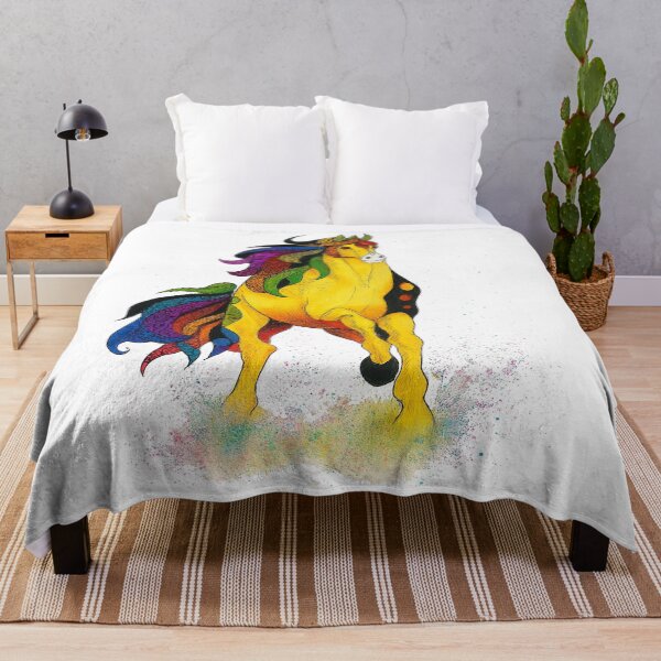 Item preview, Colorful stylized horse with patterned mane designed and sold by ChromaticHooves.