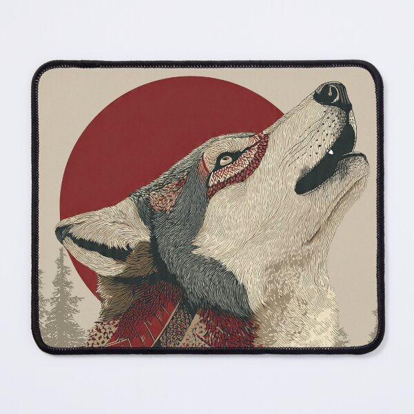 Item preview, Tribal Wolf Howling at the Moon – Native Spirit designed and sold by TicoTuftCR.