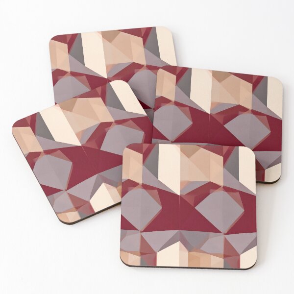 Item preview, Red Beige Geometric Layout designed and sold by SassyArtistry.