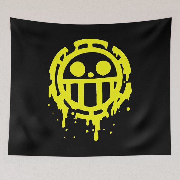 Item preview, Trafalgar D. Water Law pirates jolly roger flag yellow heart designed and sold by jeriney.