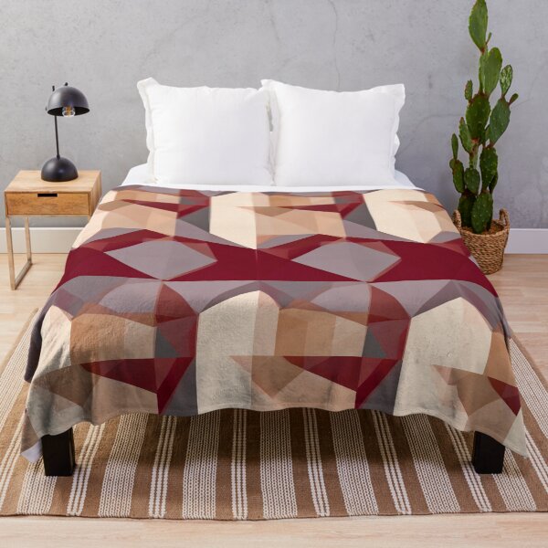 Item preview, Red Beige Geometric Layout designed and sold by SassyArtistry.