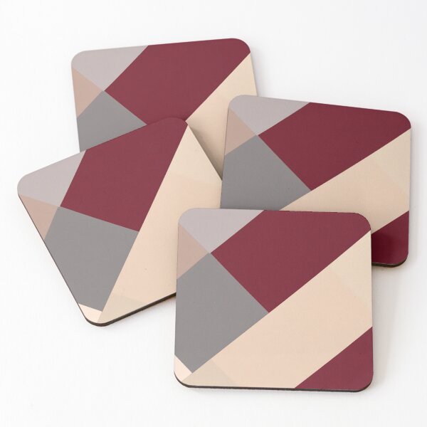 Item preview, Red Beige Diagonal Layout designed and sold by SassyArtistry.