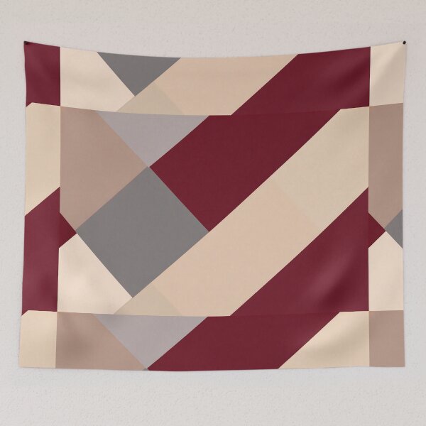 Item preview, Red Beige Diagonal Layout designed and sold by SassyArtistry.