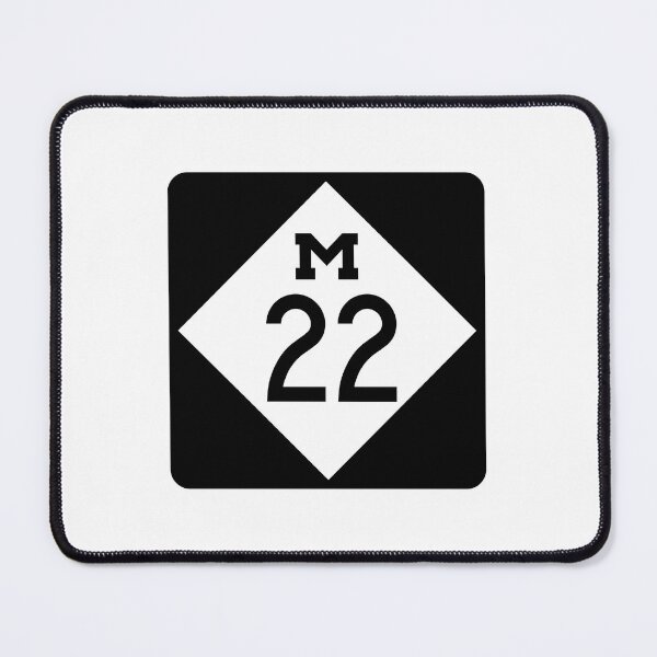 Item preview, M22 Route Sign Diamond Marker With Bold M And 22 On Black Background designed and sold by Rue Market.