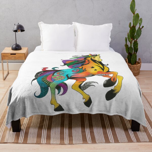 Item preview, Fantasy horse with patterned mane and stars designed and sold by ChromaticHooves.
