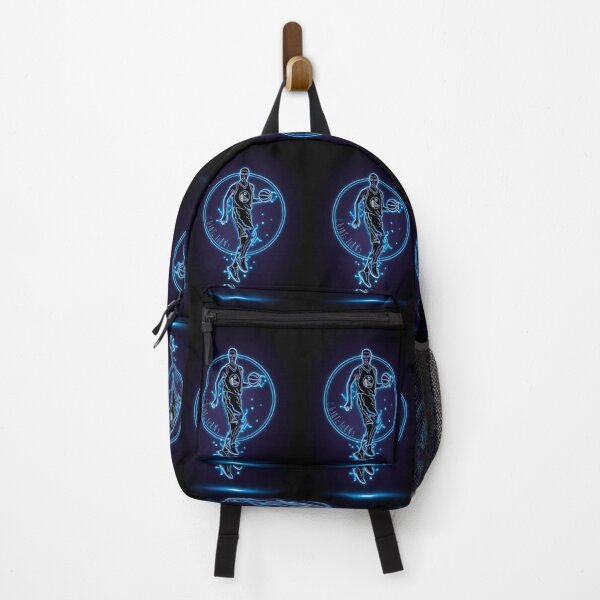 Item preview, Neon Blue Basketball Player – Glowing Dribble Art designed and sold by Cairo-Ink.