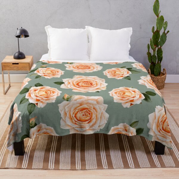 Item preview, Peach Rose Seamless Floral Pattern designed and sold by SassyArtistry.