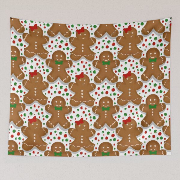 Item preview, Gingerbread People with Red and Green Candy designed and sold by heatherbenner.