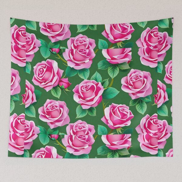 Item preview, Pink Rose Floral Seamless Pattern designed and sold by SassyArtistry.
