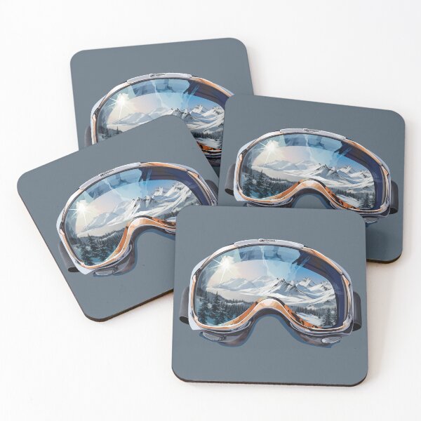 Item preview, Powder Day Ski Goggles Scene Snowboard Winter Mountain Adventure  designed and sold by meganohm.