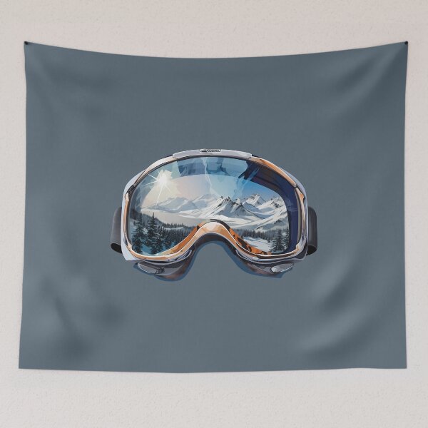 Item preview, Powder Day Ski Goggles Scene Snowboard Winter Mountain Adventure  designed and sold by meganohm.