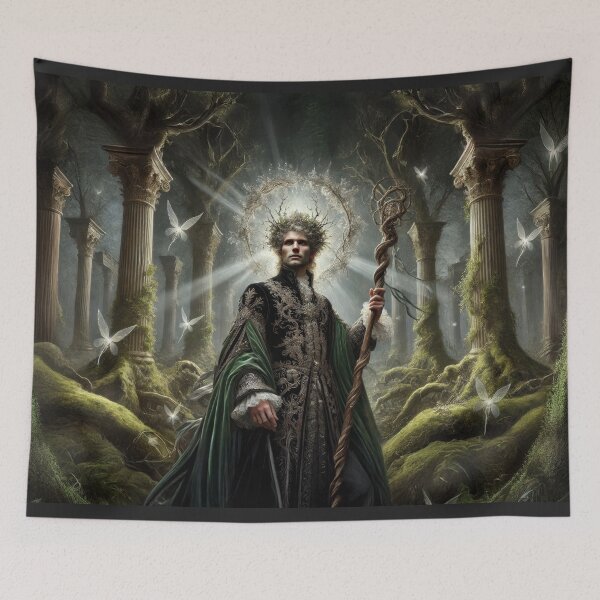 Item preview, Oberon Ascends – Baroque Myth in Enchanted Ruins designed and sold by Anavrin-art.