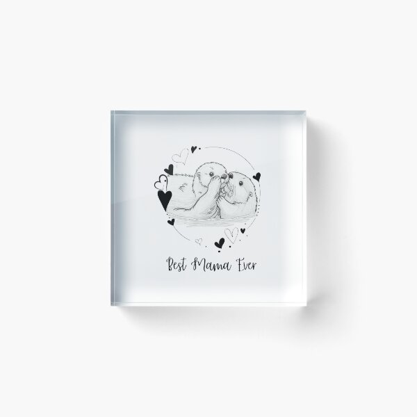 Item preview, Best Mama Ever. Sea Otter Mother and Baby Otter design designed and sold by SofikoDesigns.