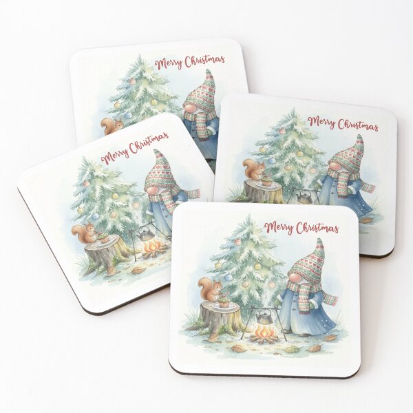 Item preview, Watercolor Christmas Gnome with Squirrel  designed and sold by silviaol.