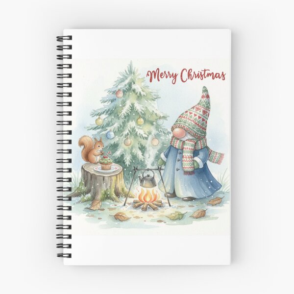 Item preview, Watercolor Christmas Gnome with Squirrel  designed and sold by silviaol.
