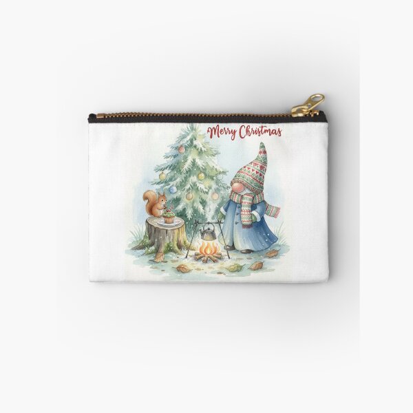 Item preview, Watercolor Christmas Gnome with Squirrel  designed and sold by silviaol.