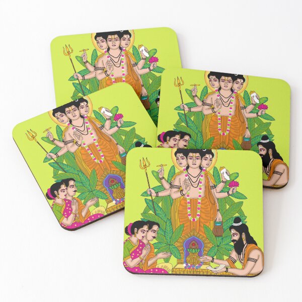 Item preview, Lord Duttatreya Drawing – Divine Trinity Form Artwork designed and sold by Harshit_Digital_Arts.