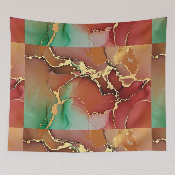 Item preview, Gold Vein Alcohol Ink Marble designed and sold by SassyArtistry.