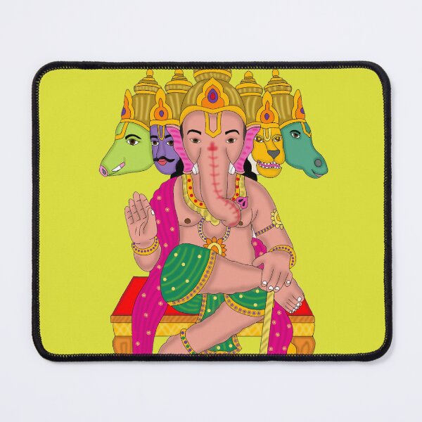 Item preview, Panchmukhi Ganesha – Five-Faced Lord Ganesha Art designed and sold by Harshit_Digital_Arts.