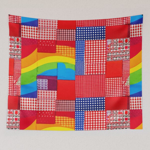 Item preview, Rainbow Patchwork Fabric Blocks designed and sold by SassyArtistry.