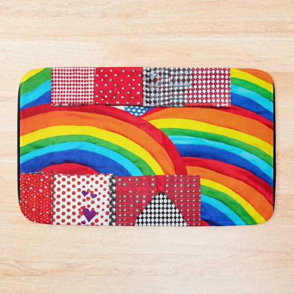 Item preview, Rainbow Fabric Arches with Red Patchwork Blocks designed and sold by SassyArtistry.