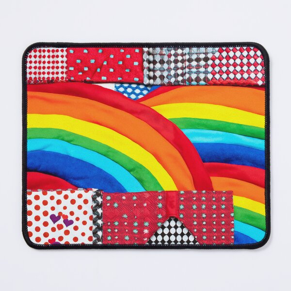 Item preview, Rainbow Fabric Arches with Red Patchwork Blocks designed and sold by SassyArtistry.