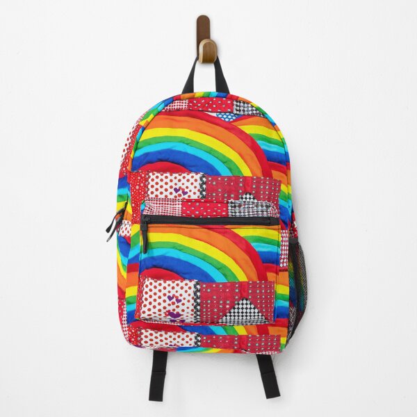 Item preview, Rainbow Fabric Arches with Red Patchwork Blocks designed and sold by SassyArtistry.