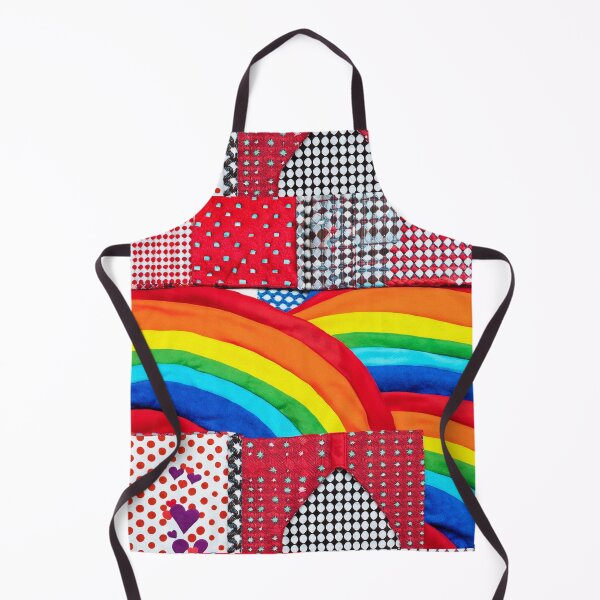 Item preview, Rainbow Fabric Arches with Red Patchwork Blocks designed and sold by SassyArtistry.