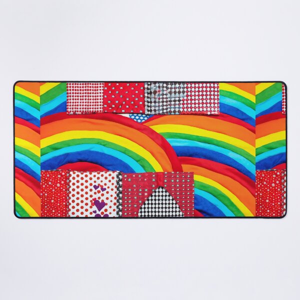 Item preview, Rainbow Fabric Arches with Red Patchwork Blocks designed and sold by SassyArtistry.