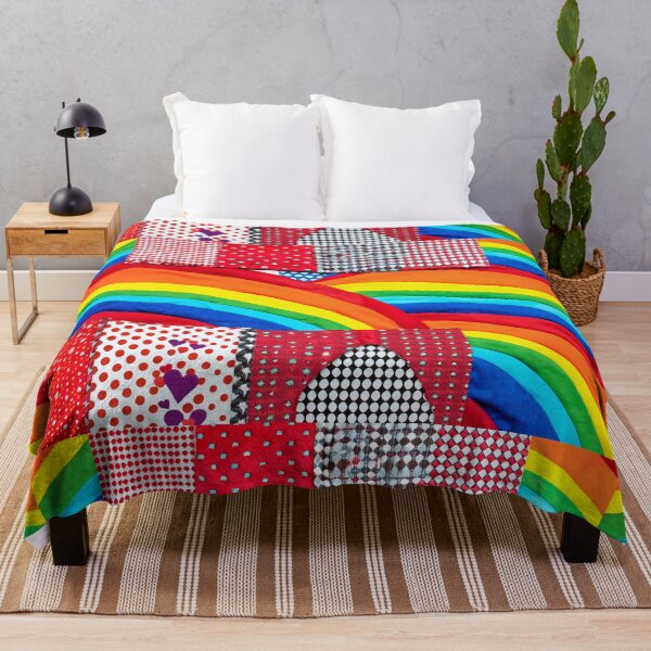 Item preview, Rainbow Fabric Arches with Red Patchwork Blocks designed and sold by SassyArtistry.