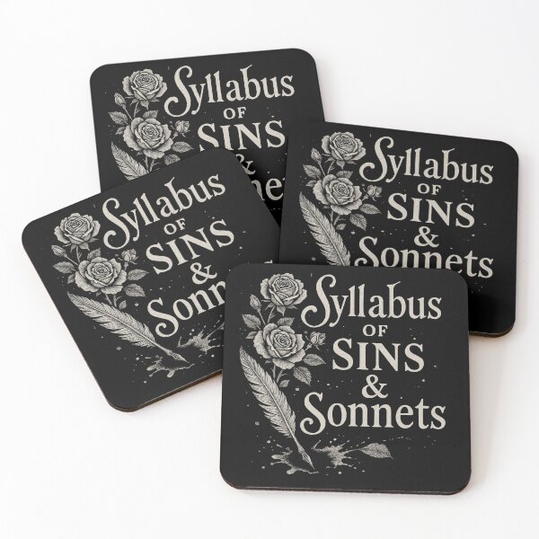 Item preview, Dark Academia Quill & Roses – “Syllabus of Sins & Sonnets” – Gothic Literary Aesthetic designed and sold by Mouraludia.