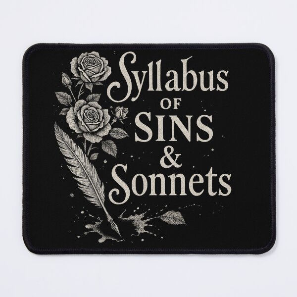 Item preview, Dark Academia Quill & Roses – “Syllabus of Sins & Sonnets” – Gothic Literary Aesthetic designed and sold by Mouraludia.