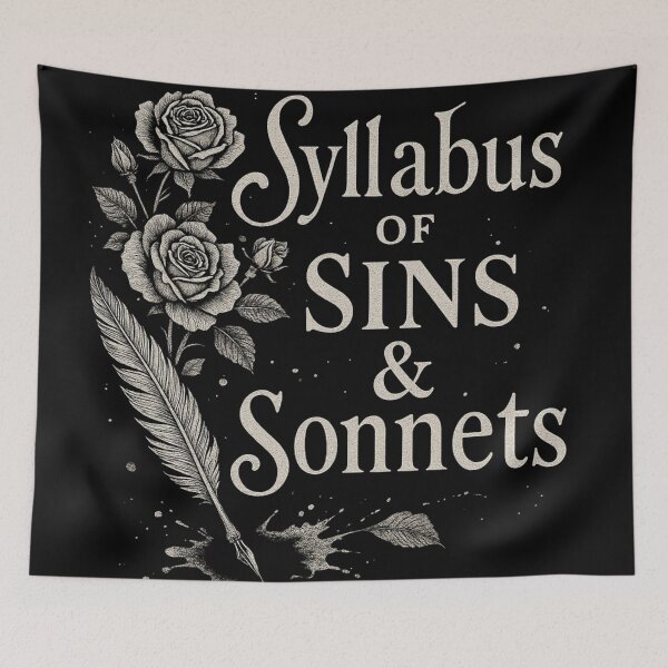 Item preview, Dark Academia Quill & Roses – “Syllabus of Sins & Sonnets” – Gothic Literary Aesthetic designed and sold by Mouraludia.